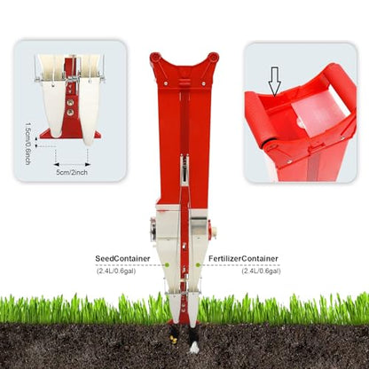 Household Corn Peanut Seeder Hand Planter Tool Adjustable Seeder Machine Handheld Garden Home Seeder & FertilizationSpreader (B-FertilizationTool+Seeder) - color: B- FertilizationTool+SeederTool