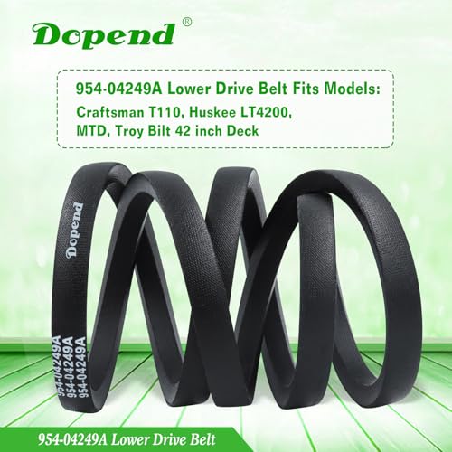954-04249A Lower Drive Belt 5/8'' x 71'' for Craftsman T110, Huskee LT4200, MTD, Troy Bilt 42 inch Deck, Replaces 954-04249 Lower Drive Belt 754-04249, 745-04249A - size: 954-04249A