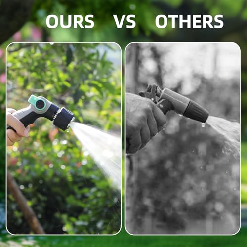 Metal Garden Hose Nozzle, Heavy Duty Water Hose Nozzle (Black) - color: Black