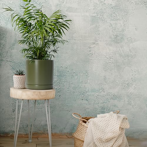 D'vine Dev 8.2 Inch Ceramic Planter Pot, Olive, 94-O-D-J - color: Olive, size: Medium