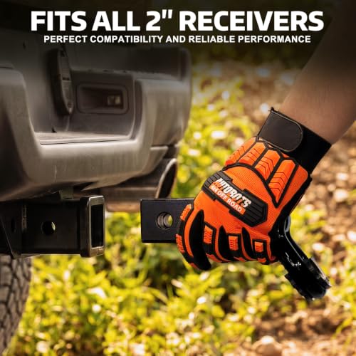 AUTOBOTS Shackle Hitch Receiver 2", Heavy Duty Recovery Hitch Black - color: BLACK-BLACK