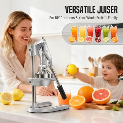 Manual Juicer,Stainless Steel Countertop Juice Press for Citrus