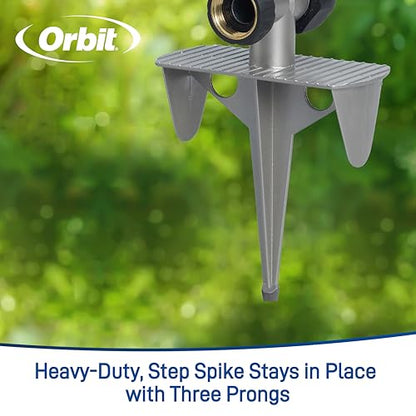 Orbit Brass Impact Sprinkler, Zinc Spike Base, Adjustable - 56946
