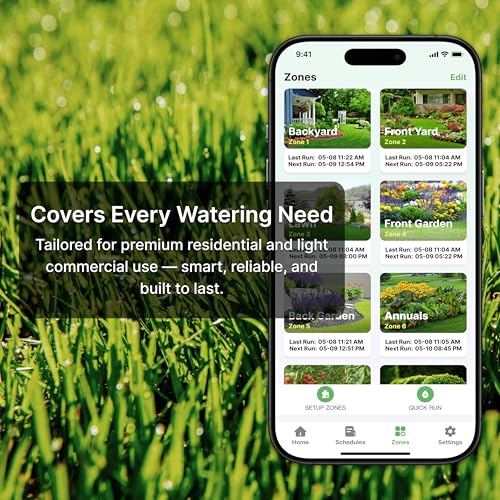 ImoLaza Outdoor Sprinkler Controller, 12-Zone Ultra WiFi Sprinkler Timer - color: Blue-12 Zone
