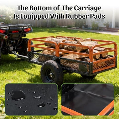 Garden Carts 1500LBS Heavy Duty Steel Dump Cart Trailer
