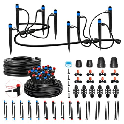 Drip Irrigation Kit for Garden, Quick-Connect Plant Watering System 150FT - size: 150FT