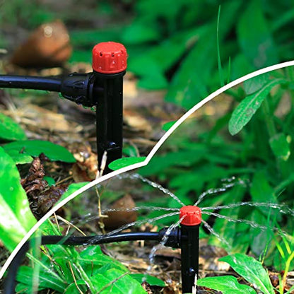 50 Pcs 360° Adjustable Drip Irrigation Spray Emitters - style: 50pcs-Colorful*25 Sprayer*25 Drip