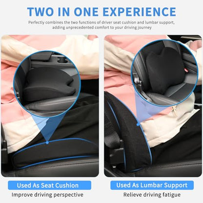 Nilight Car Seat Cushion 1PC Black Memory Foam Mesh Universal Breathable - color: Black Mesh