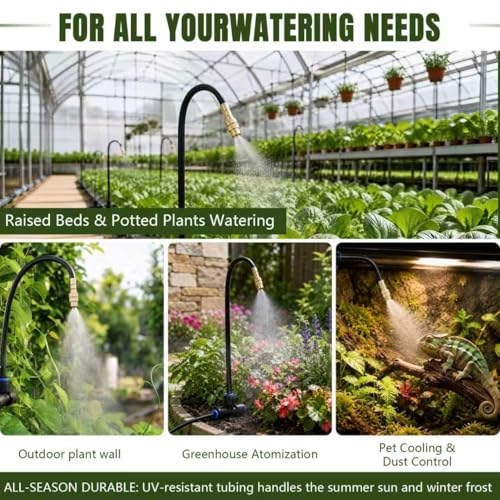 Drip Irrigation Nozzles 20 Pack, 8 Inch Adjustable Sprayers for 1/4 Tubing
