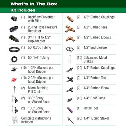 Rain Bird LNDDRIPKIT Drip Irrigation Kit - size: Standard Kit, style: Landscape/Garden Kit