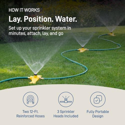 Orbit Port-A-Rain Above-Ground Sprinkler System, Green - 58092 - size: 1-Pack Sprinkler System