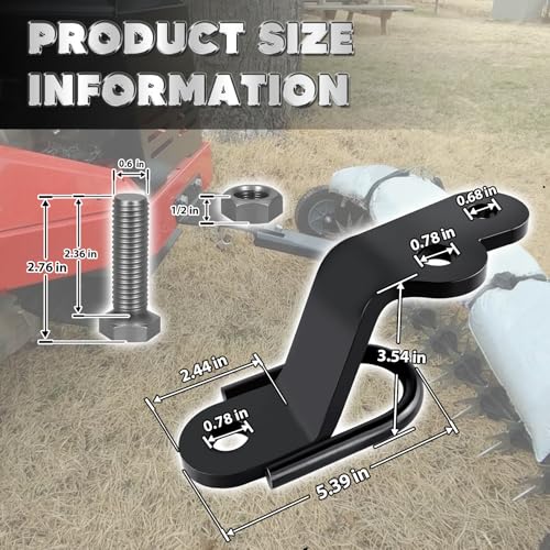 Three-Way Hitch Attachments Fit for ATV/UTV Type Trailers Universal 3-Way Hitch ATV Attachment