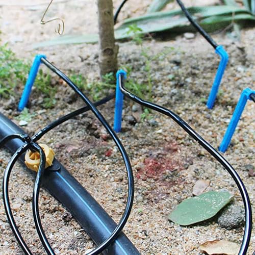 15Pcs 90 Degree Micro Drip Irrigation Kit 4/7mm Hose Garden Curved Arrow Water Saving Drip Irrigation Tool Irrigation System (Black) - color: Black
