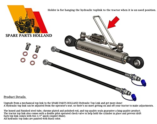 Hydraulic Top Link Cat. 2-2 with Locking Block 21 5/8” - 32 11/16” with 2 x Hoses