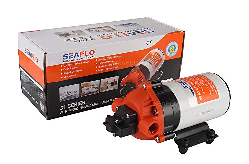 SEAFLO 31 Series DC Diaphragm Water Pump 24V 1.8GPM 160PSI, Black