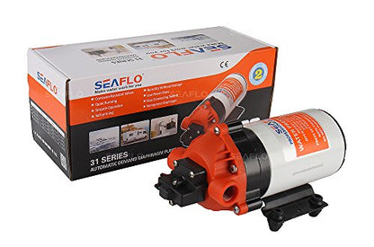 SEAFLO 31 Series DC Diaphragm Water Pump 24V 1.8GPM 160PSI, Black