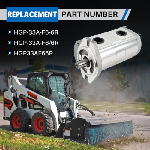 Hydraulic Double Gear Pump 17.46mm HGP-33A-F6-6R - size: 17.46MM