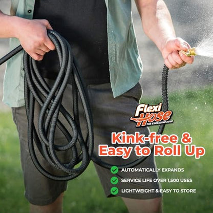 Flexi Hose Lightweight Expandable Garden Hose - Ultimate No-Kink - size: 75 ft