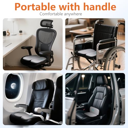 Sojoy 3 in 1 Gel Seat Cushion (Darkgray) - color: Darkgray