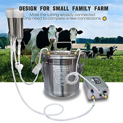 12L Cow Milking Machine, Plug-in Pulsation Pump Milker (Classic) - color: for Cow, size: 12L