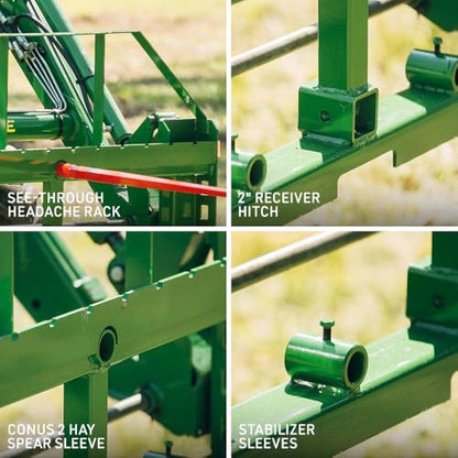 Titan Attachments Standard Series Pallet Fork Frame (32" Main Spear + 17.5" Stabilizers) - size: 32" Main Spear + 17.5" Stabilizers