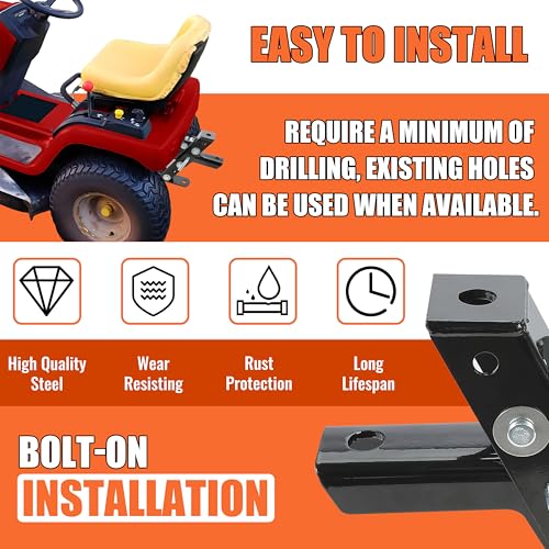 ECOTRIC Lawn Mower Trailer Towing Hitch fit for John Deere Cub Cadet
