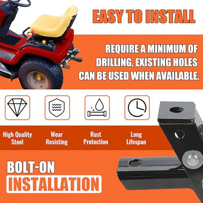 ECOTRIC Lawn Mower Trailer Towing Hitch fit for John Deere Cub Cadet