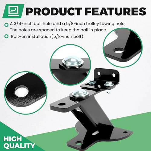 HECASA Universal 3-Way Lawn Garden Tractor Hitch Compatible with John Deere Cub Cadet Husqvarna Riding Mowers Trailer Tow Hitch 5" Rise Heavy Duty Steel Black