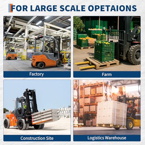 Heavy Duty Carbon Steel Pallet Fork Extensions – 5000 lbs Capacity, 1 Pair – Forklift & Skid Steer Attachment – Robust Material Handling – 96inch