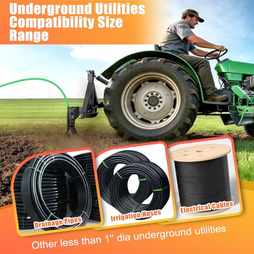Pipe Layer Attachment, Pipe Laying Tool for 3-Point Lawn Ripper Subsoiler