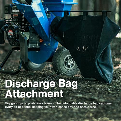 Landworks 3-in-1 Gas Wood Chipper Shredder, 7 HP, 3" Capacity