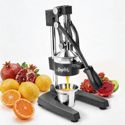 Manual Lemon Juicer Squeezer – Hand juicer Cast Iron - color: Dark Grey
