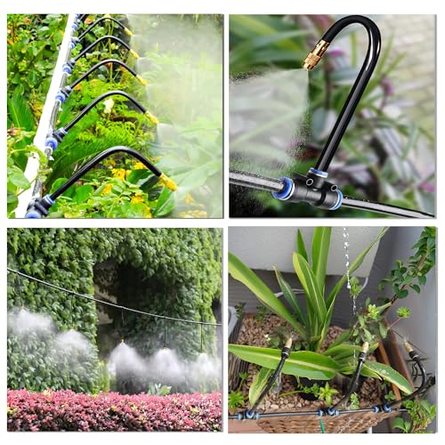 Dianrui 1/4" Drip Irrigation System for Garden Watering 360°Adjustable - style: TypeA