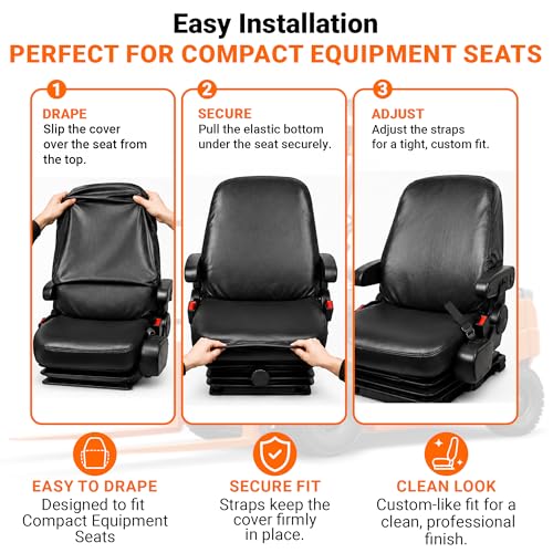 Jay's Equipment Seat Covers, Mini Back Tractor, Heavy-Duty Vinyl, 16X16