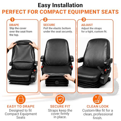 Jay's Equipment Seat Covers, Mini Back Tractor, Heavy-Duty Vinyl, 16X16