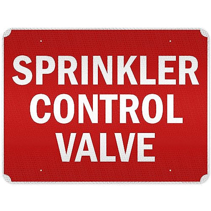Sprinkler Control Valve Sign, 36x48 Inches, Reflective, Rust Free DiBound, - size: 36x48 - DiBound Reflective