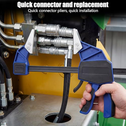 18" Hydraulic Coupler Clamp Tool, 6 Duo-Jaw Set (Fits OD NPT Pipe Threads)