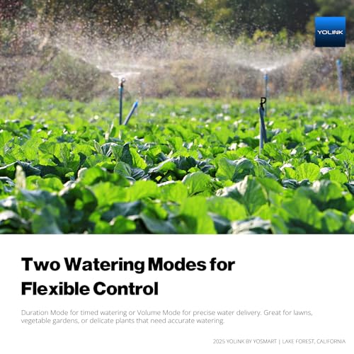 YoLink Smart Sprinkler Timer, IP66, Programmable Water Timer for Garden Hose, Rain Delay/Manual/Automatic Watering System, Digital Irrigation for Yard, Lawn, Long-Range, Hub Included, YS4103