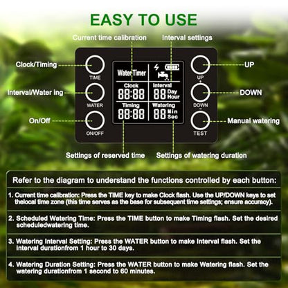 Solar Drip Irrigation System Automatic Plant Watering Device for Garden