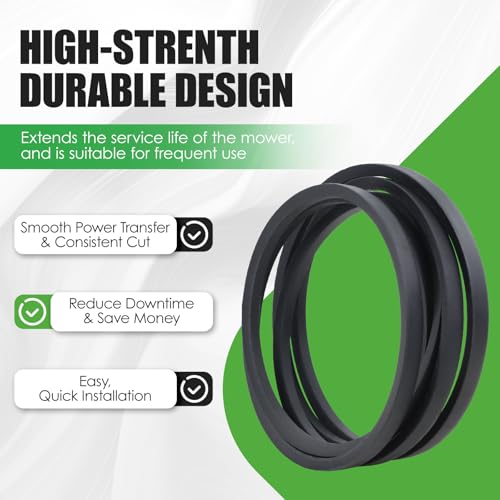 582558001 Mower Deck Belt Fit for Husqvarna Z248F RedMax RZT48 Jonsered Z48F 48 Inch Zero Turn Mowers (0.62" x 147.5") - size: 0.62" x 147.5"