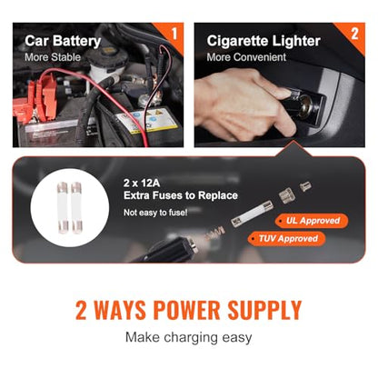 VEVOR Electric Car Jack 5 Ton with Electric Impact Wrench & Inflator Pump