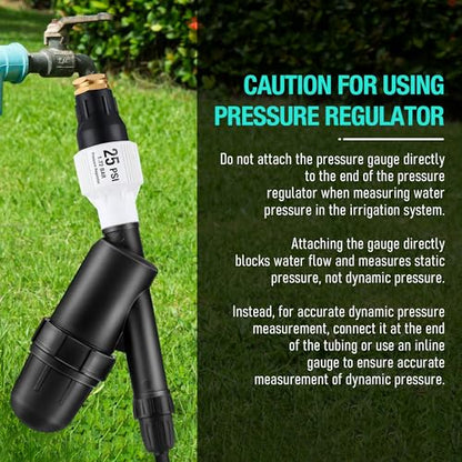 Aurelema Drip Irrigation Pressure Regulator and Filter, 25 PSI, 3/4 Inch