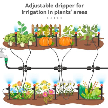 360° Adjustable Drip Spray Emitters for 1/4" Tubing, 30pcs - size: 30pcs Drip Emitters with Lock Barbed