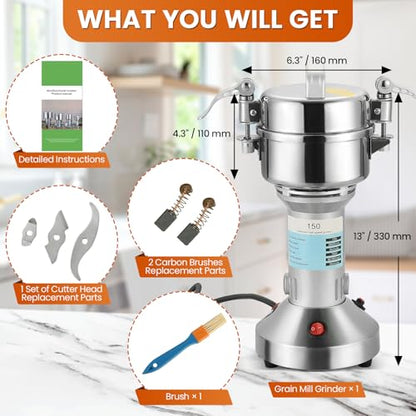 High Speed 150g Electric Grain Mill Grinder