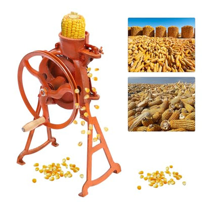 2-In-1 Corn Sheller Machine Hand Crank, Manual Corn Cob Stripper, Heavy Duty Shelling Machine, Thresher Corn Thresher Tool for Farms and Families