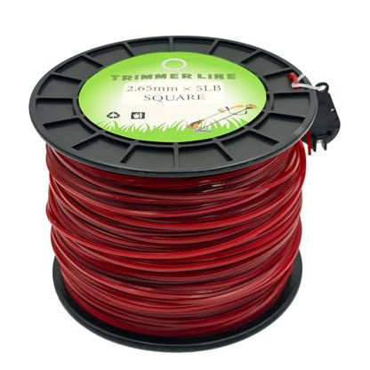 105" Square Commercial Trimmer Line 5LB Red 977FT Spool - size: .105"