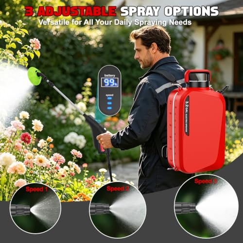 Backpack Sprayer Compatible for Milwaukee 12V Battery(NO Battery) - color: Red