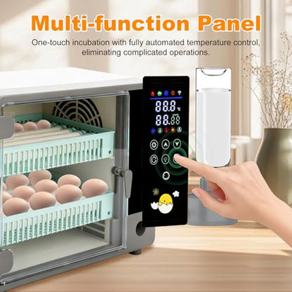 24 Egg Incubator Auto Turner Water Control Adjustable Tray Candler