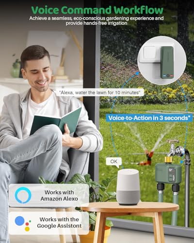 WiFi Water Timer 2 Zone for Garden Hose, Brass Inlet - size: 2 Outlet In
