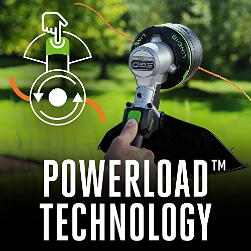 EGO POWER+ String Trimmer, Battery Powered, 16" Trimmer for Weeds and Grass with POWERLOAD, LINE IQ, Telescopic Carbon Fiber Shaft, Battery and Charger Not Included - ST1620T - style: 16" Line IQ/Telescopic (No Battery/Charger)